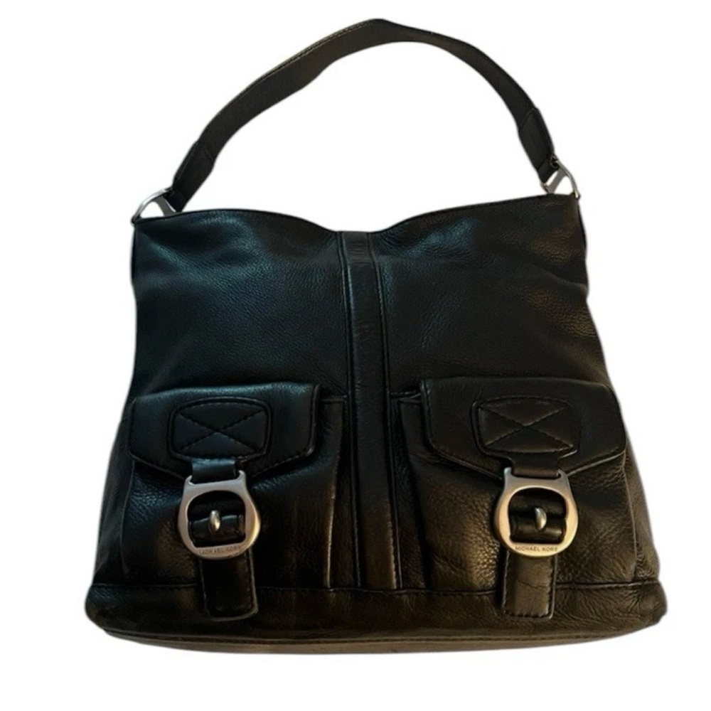 Michael Kors Black Hobo Satchel Soft Shell
Pebbled Boho Leather Shoulder Bag